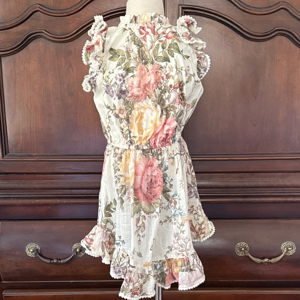 ZIMMERMAN Cream Floral Dress 4T VGUC - Picture 8 of 8